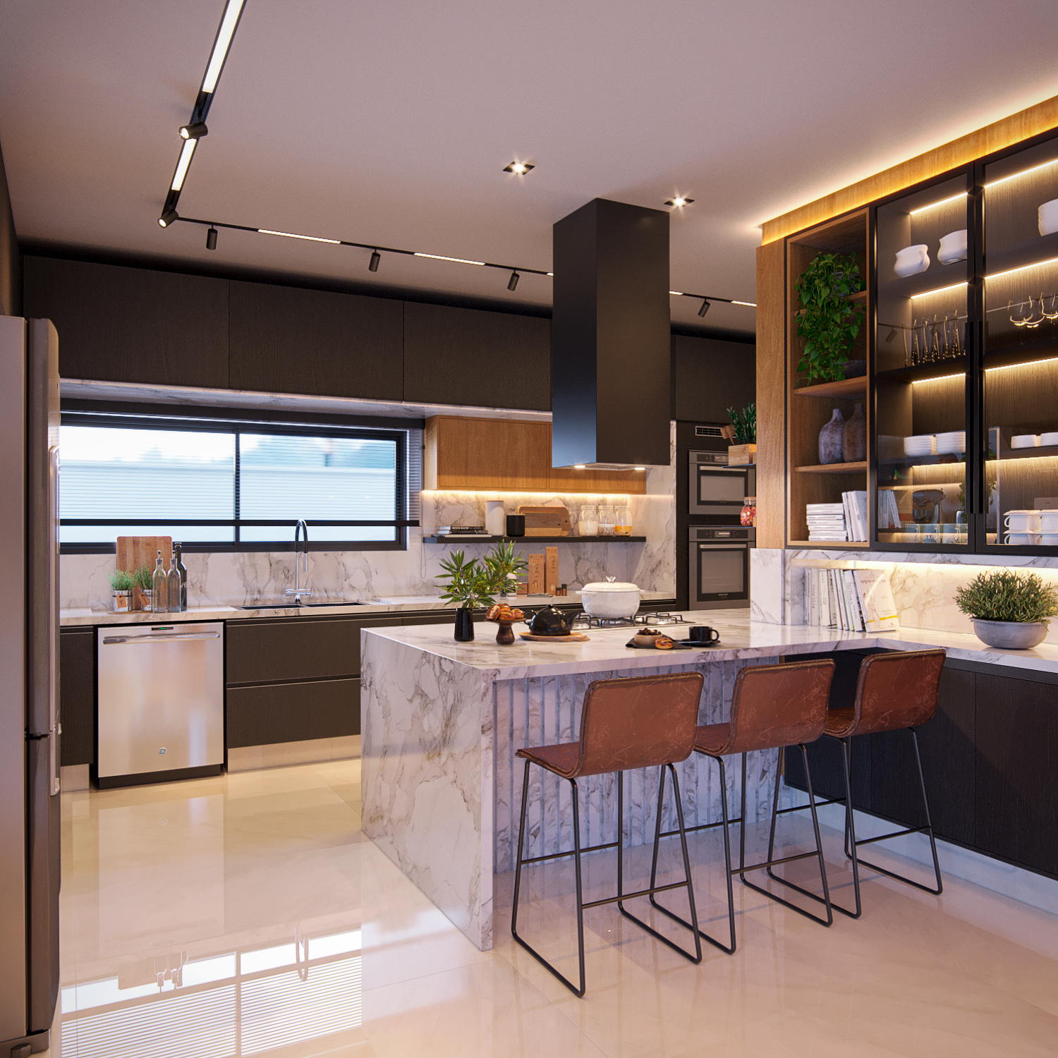 Cozinha americana - espaço projeteto - interiores - design - arquitetura